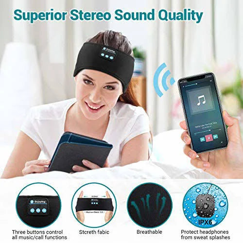 Sleeping Headphones with Bluetooth & HD Hi Fi Speakers